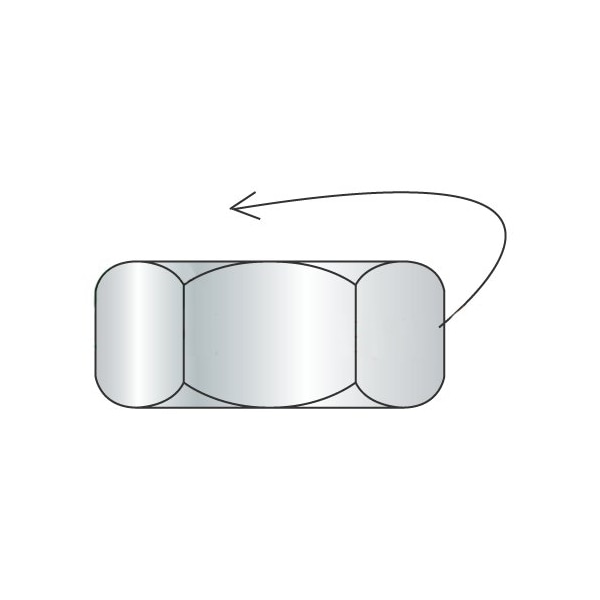 Newport Fasteners Hex Nut, 3/8"-16, Steel, Zinc Plated, 21/64 in Ht, 1500 PK 987708 - main